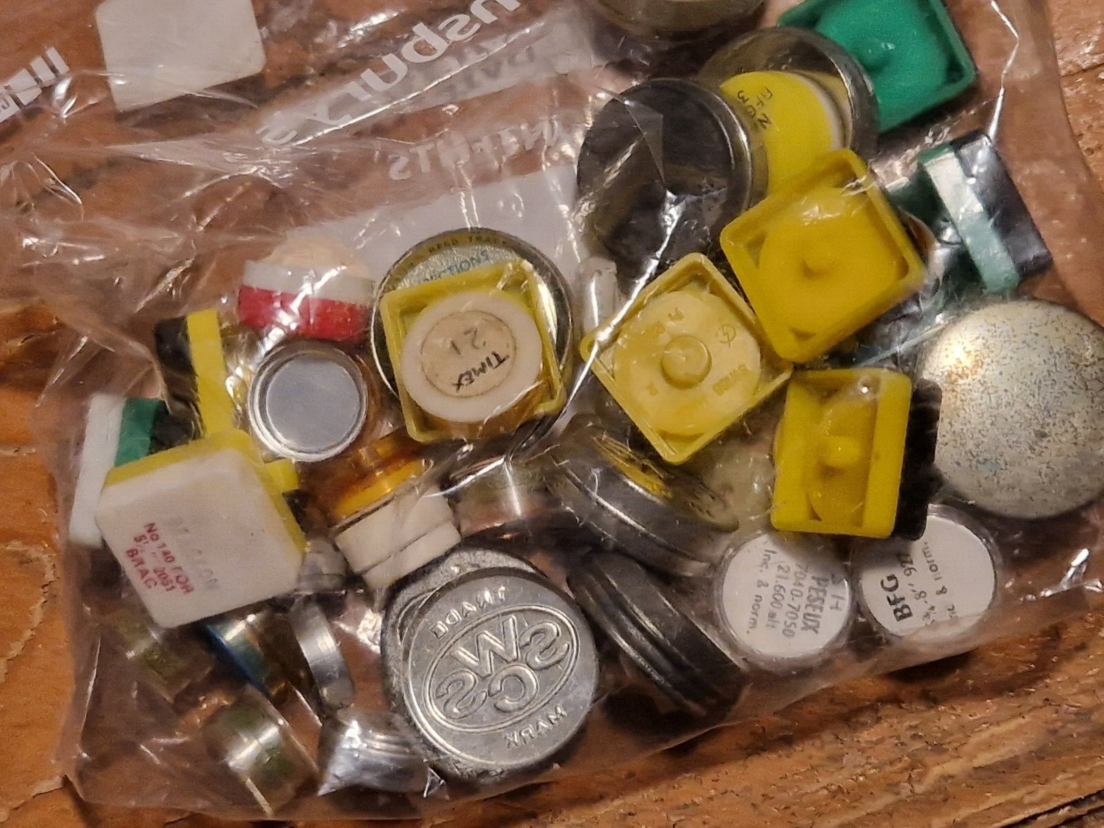 vintage watchmakers lot joblot watch parts and bits crowns plates