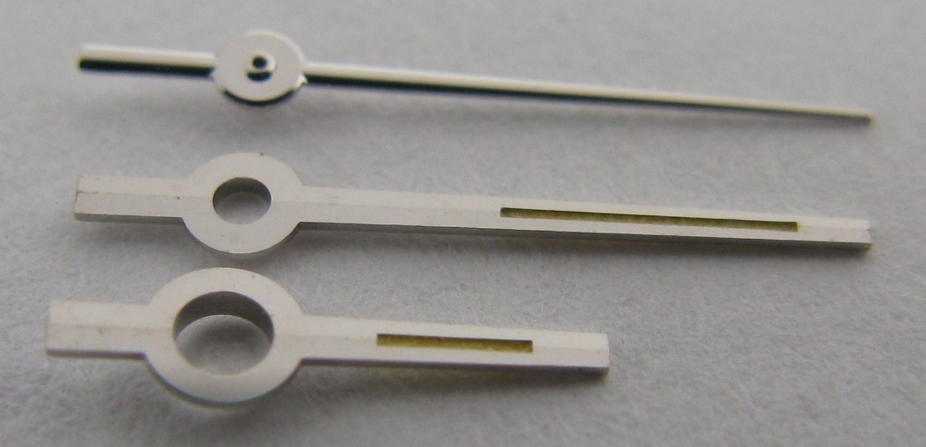 Rolex Watch 2135 part: genuine set of silver hand fit calibers 2130, 2030 & 2035