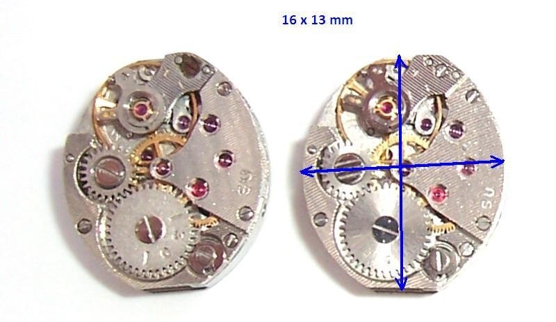 Lot 69 ladies watch OVAL movements Chaika 16×13 mm Steampunk Art parts repair
