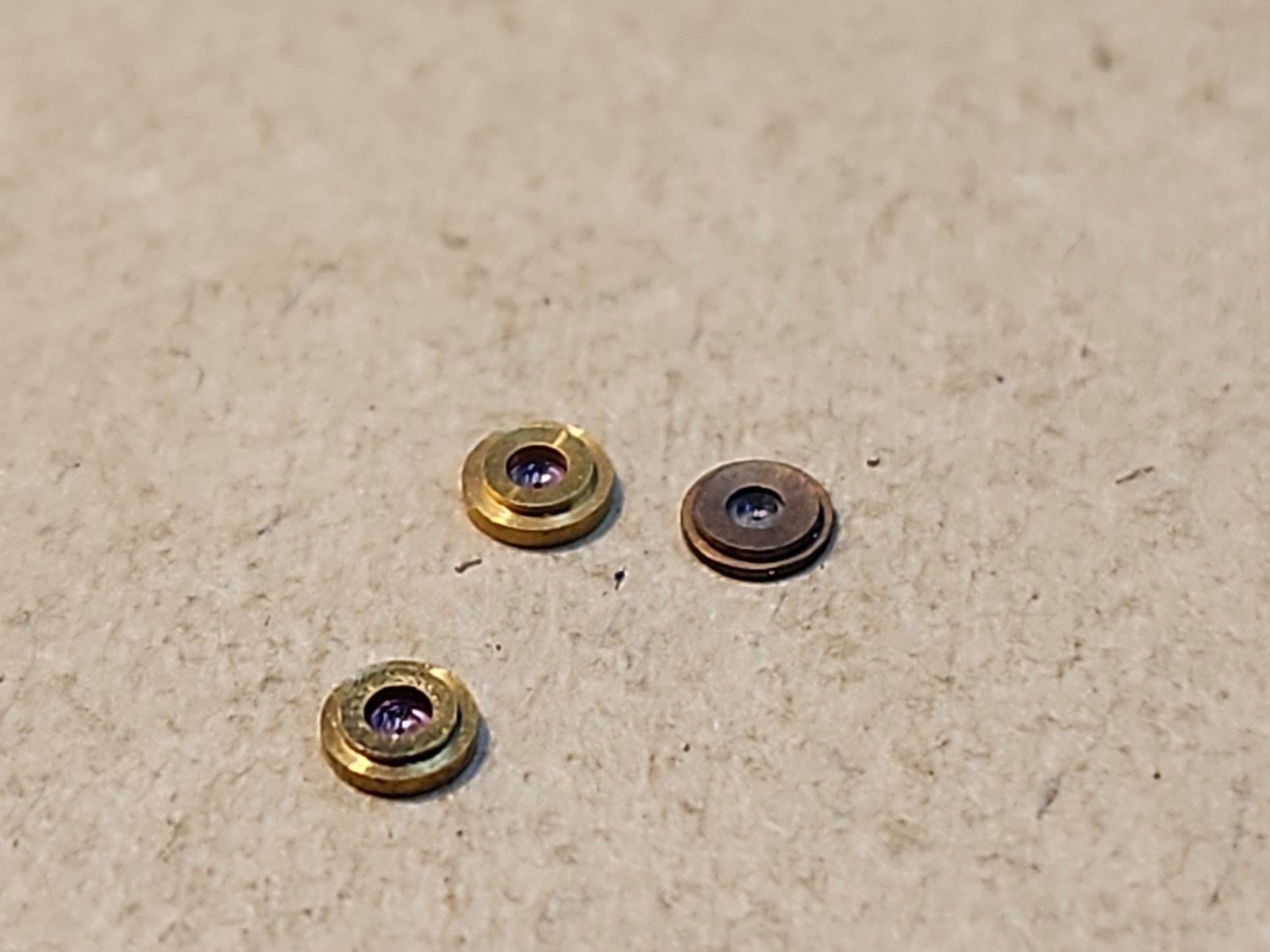 Lot Of 3 NOS American Pocket Watch Balance Hole Jewels Diam 2.42mm