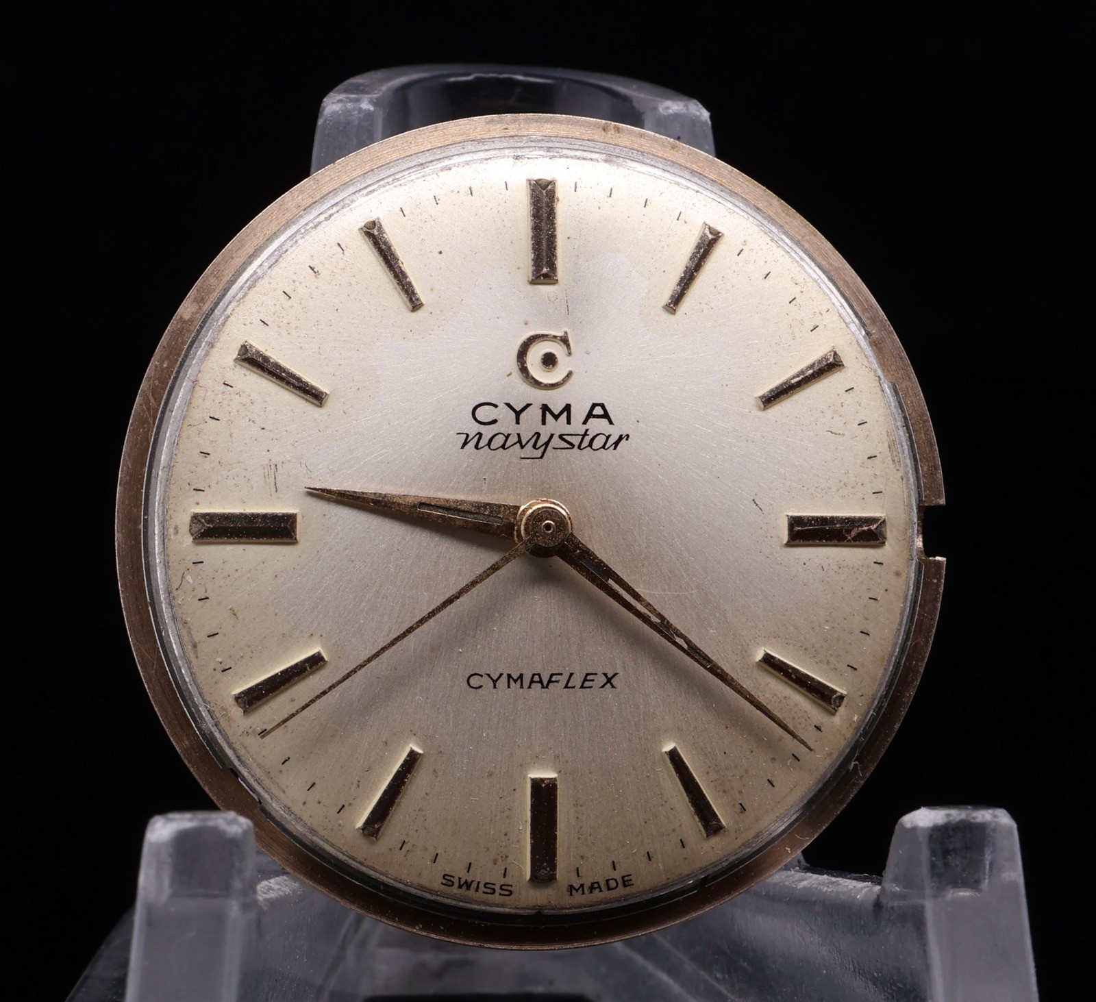 Vintage Cyma Navy Star Cymaflex 486 cal Manual Wind Movement & Dial With Hands