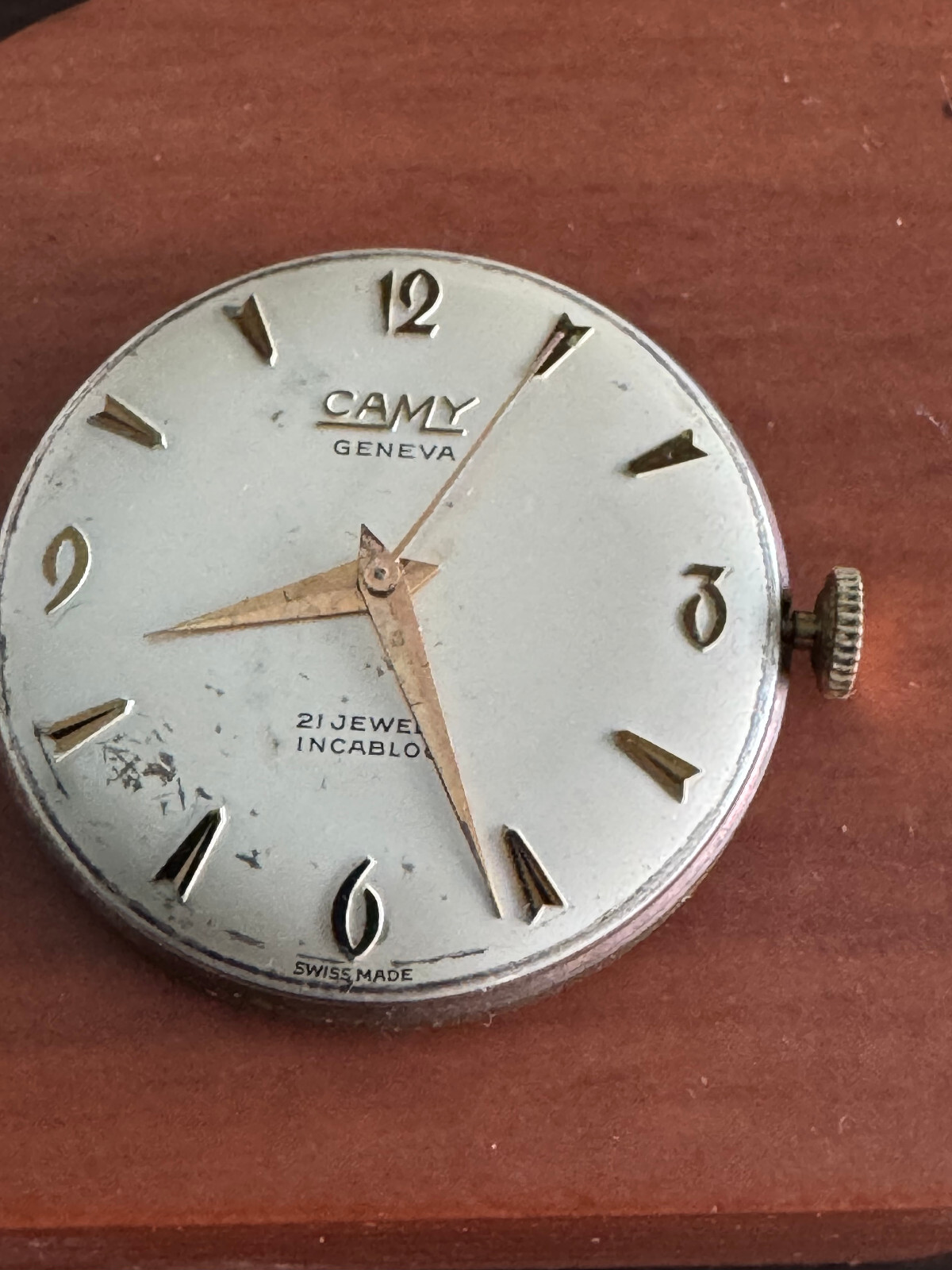 VINTAGE MEN’S CAMY WRIST WATCH MOVEMENT CAL. ETA 1080 KEEPING TIME 21 JEWEL