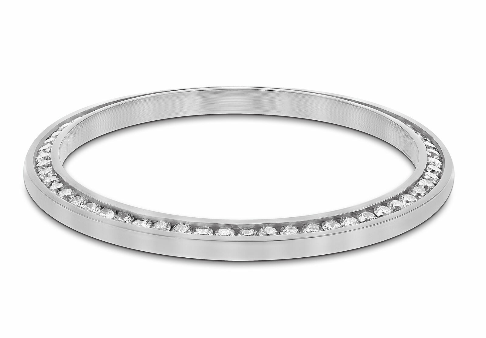 36MM 1.30CT CHANNEL SET NATURAL DIAMOND BEZEL 18KW FOR ROLEX DATEJUST PRESIDENT
