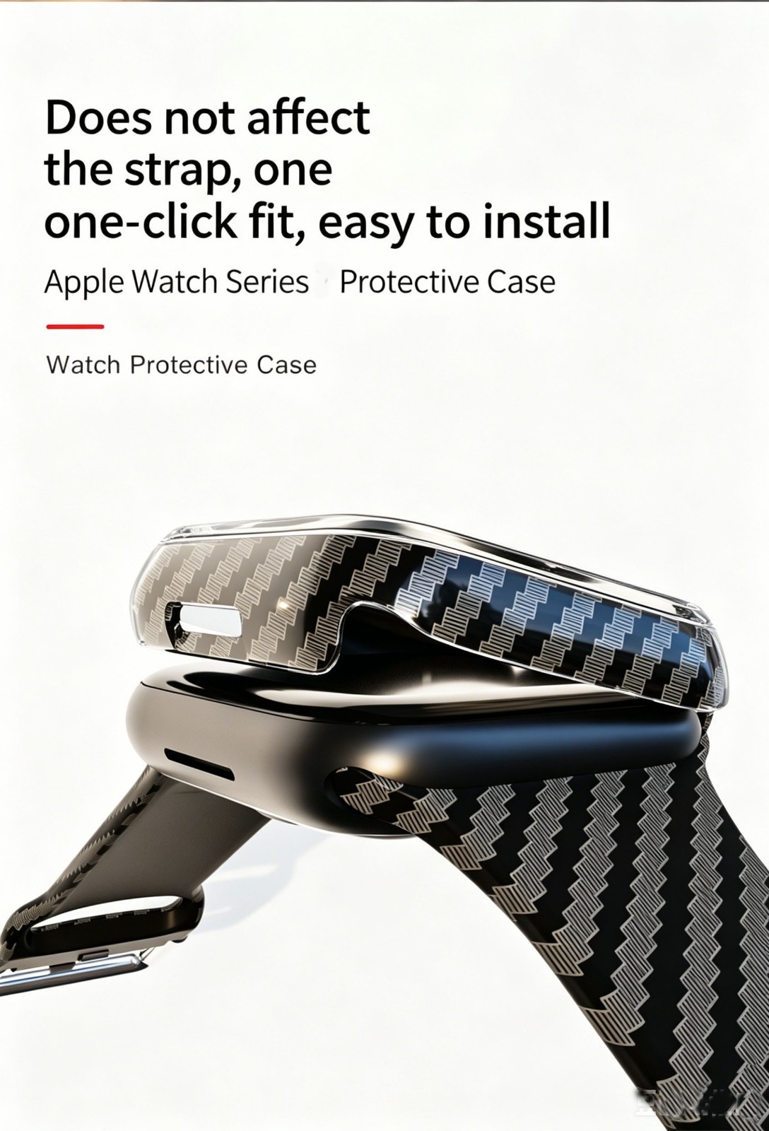 Apple Watch Carbon Silicone Strap Series 1-11 42-49mm Replacement Band