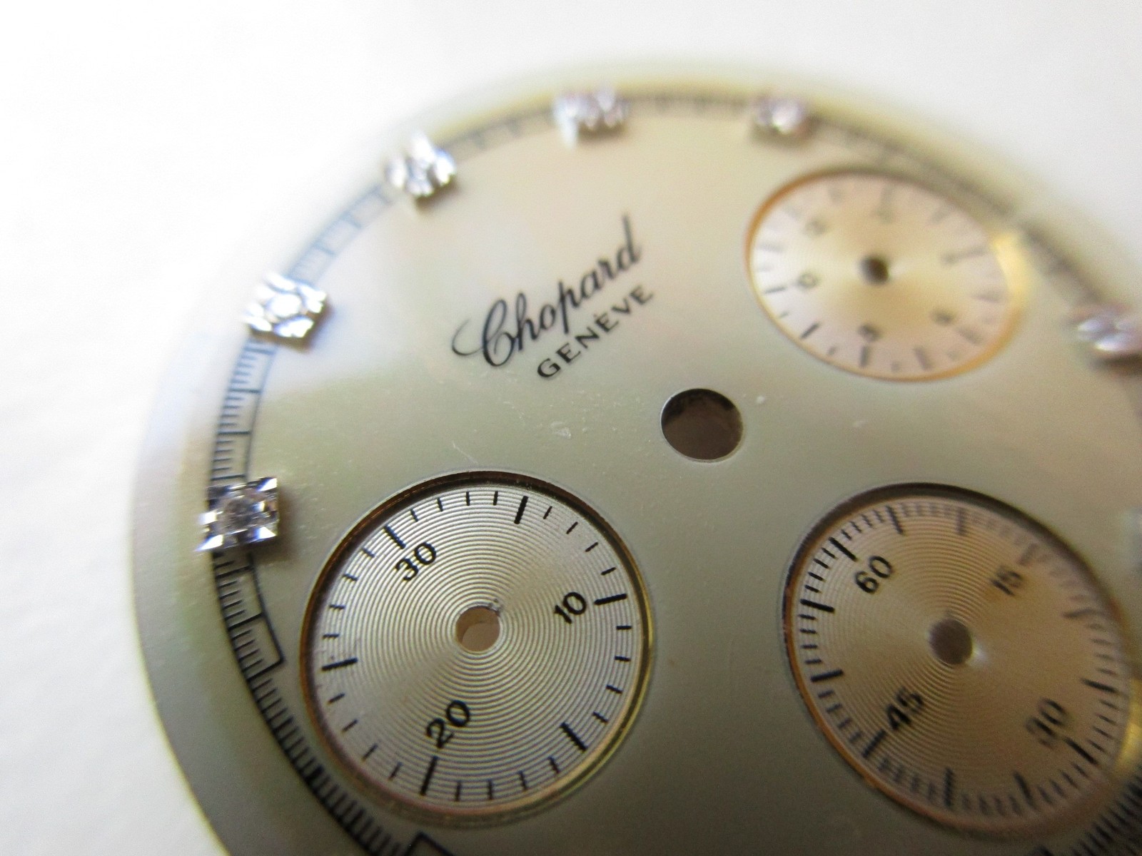 Chopard Geneve MOP Mother of Pearl chronograph watch dial ø 23.6 mm