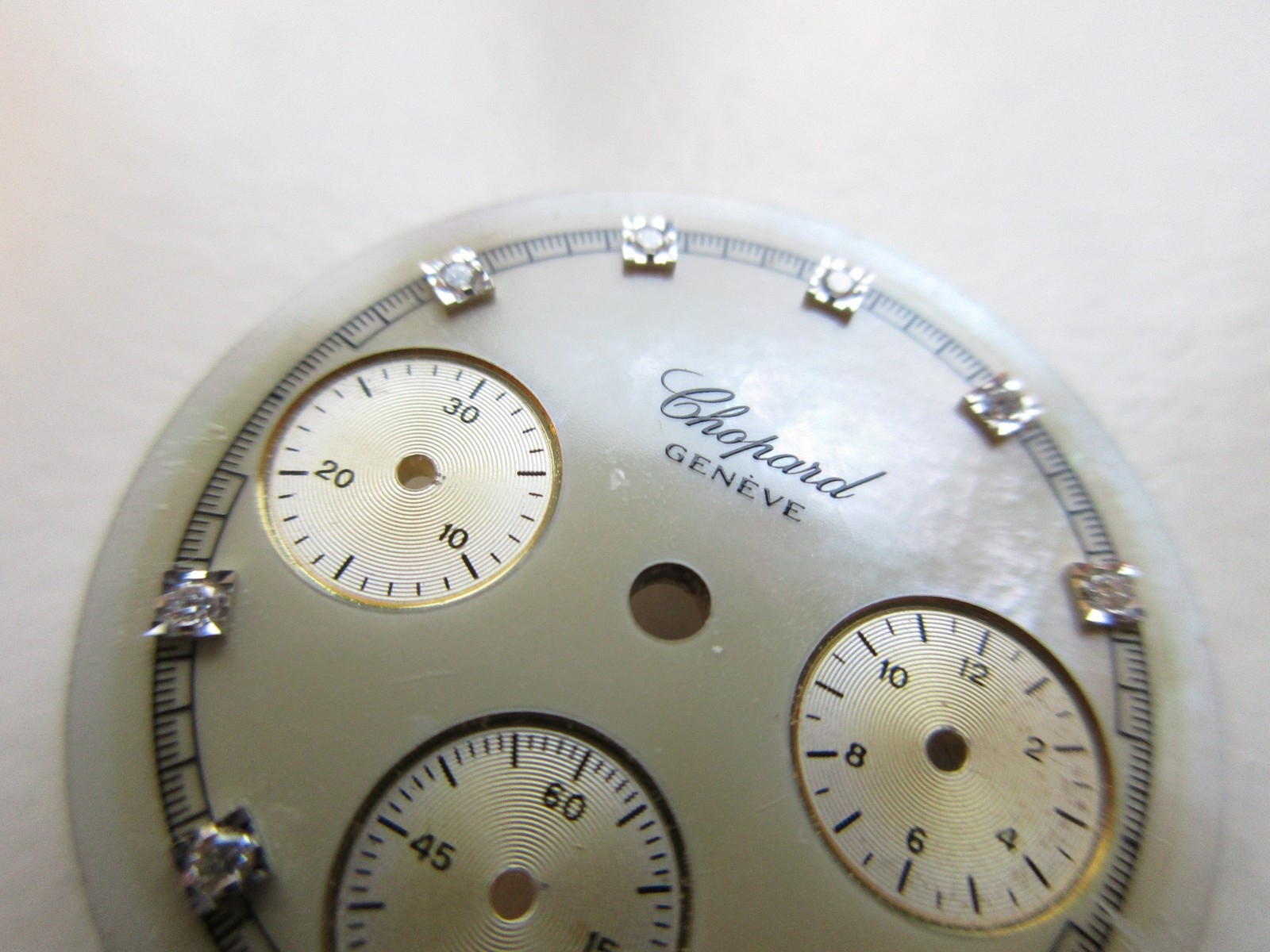 Chopard Geneve MOP Mother of Pearl chronograph watch dial ø 23.6 mm