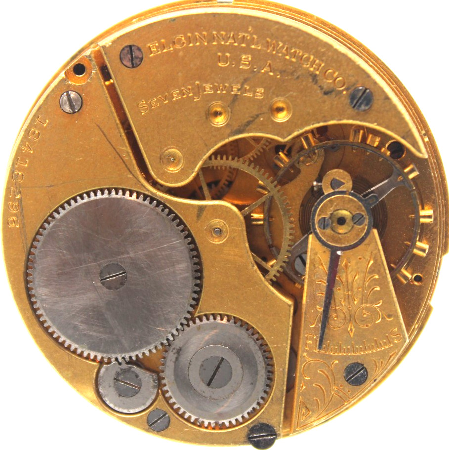 1915 ELGIN POCKET WATCH MOVEMENT 18418296 GRADE: 293 16s 7j (EI)