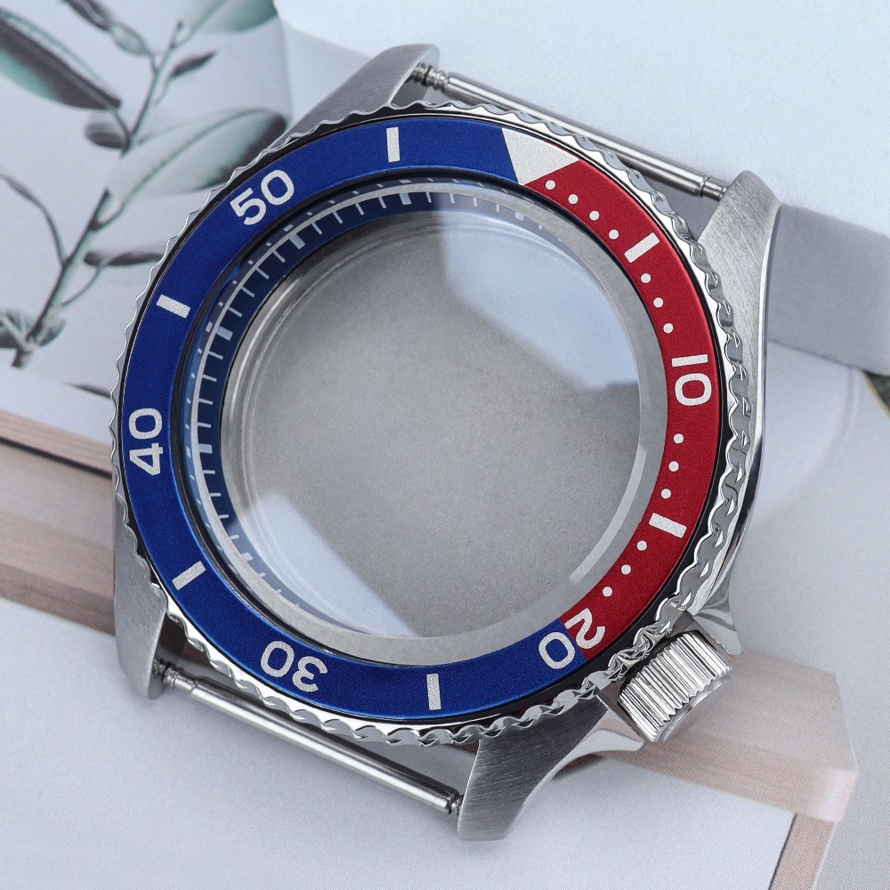 316L STAINLESS 42.5mm Watch Case SKX007 Style PEPSI Bezel For Seiko NH35 34 NH36