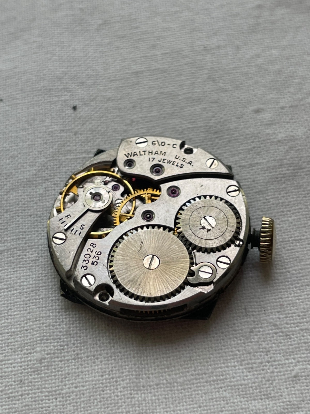 Waltham Premier – movement for mens watch AS IS good balance!, lot 1806