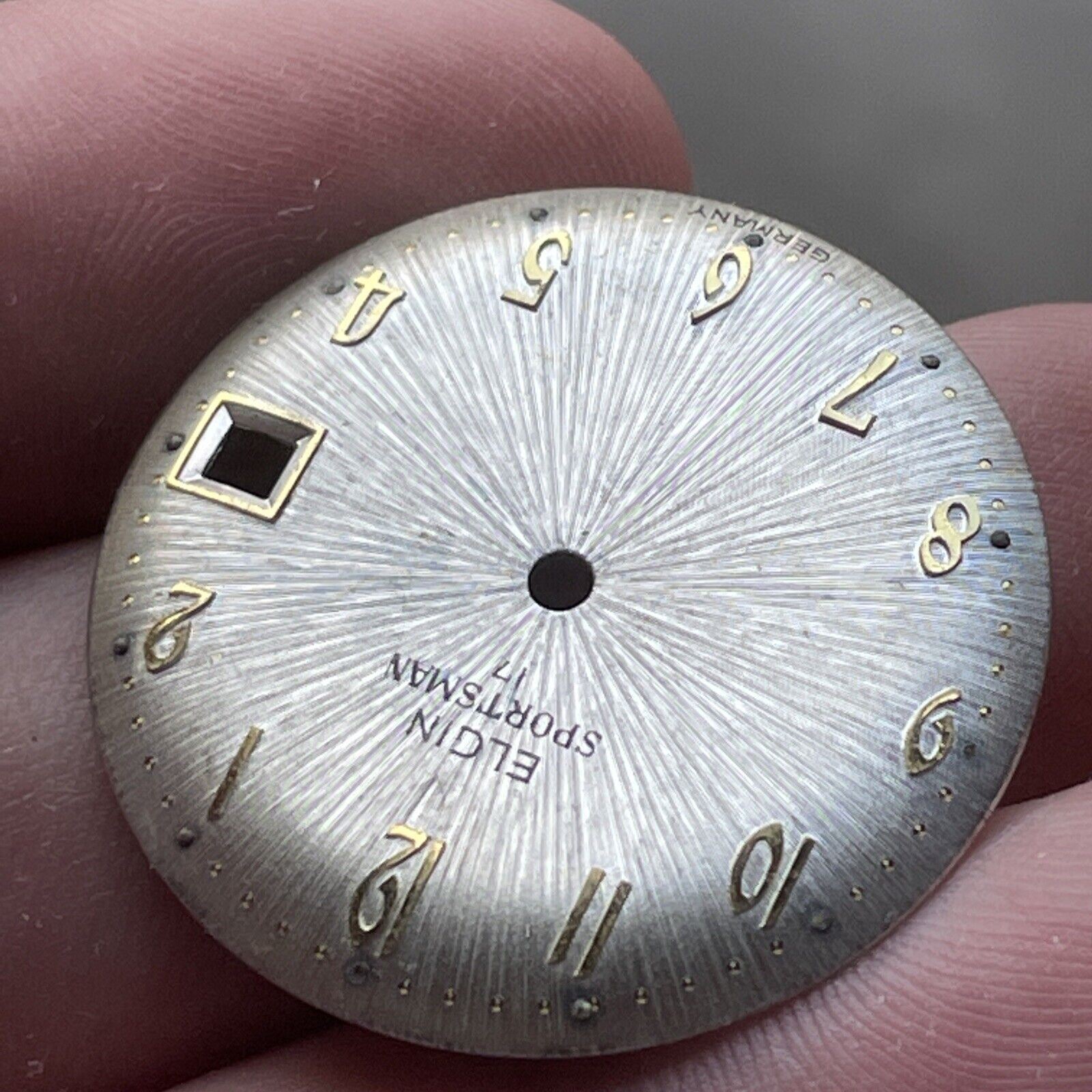 Vintage Elgin Watch Co. Sportsman German Watch Face