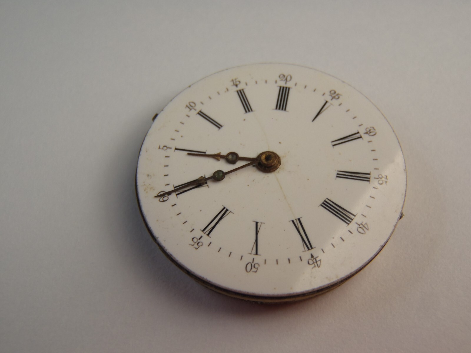 Vintage Manual Wind Pocket Watch Movement 28mm Across for Parts