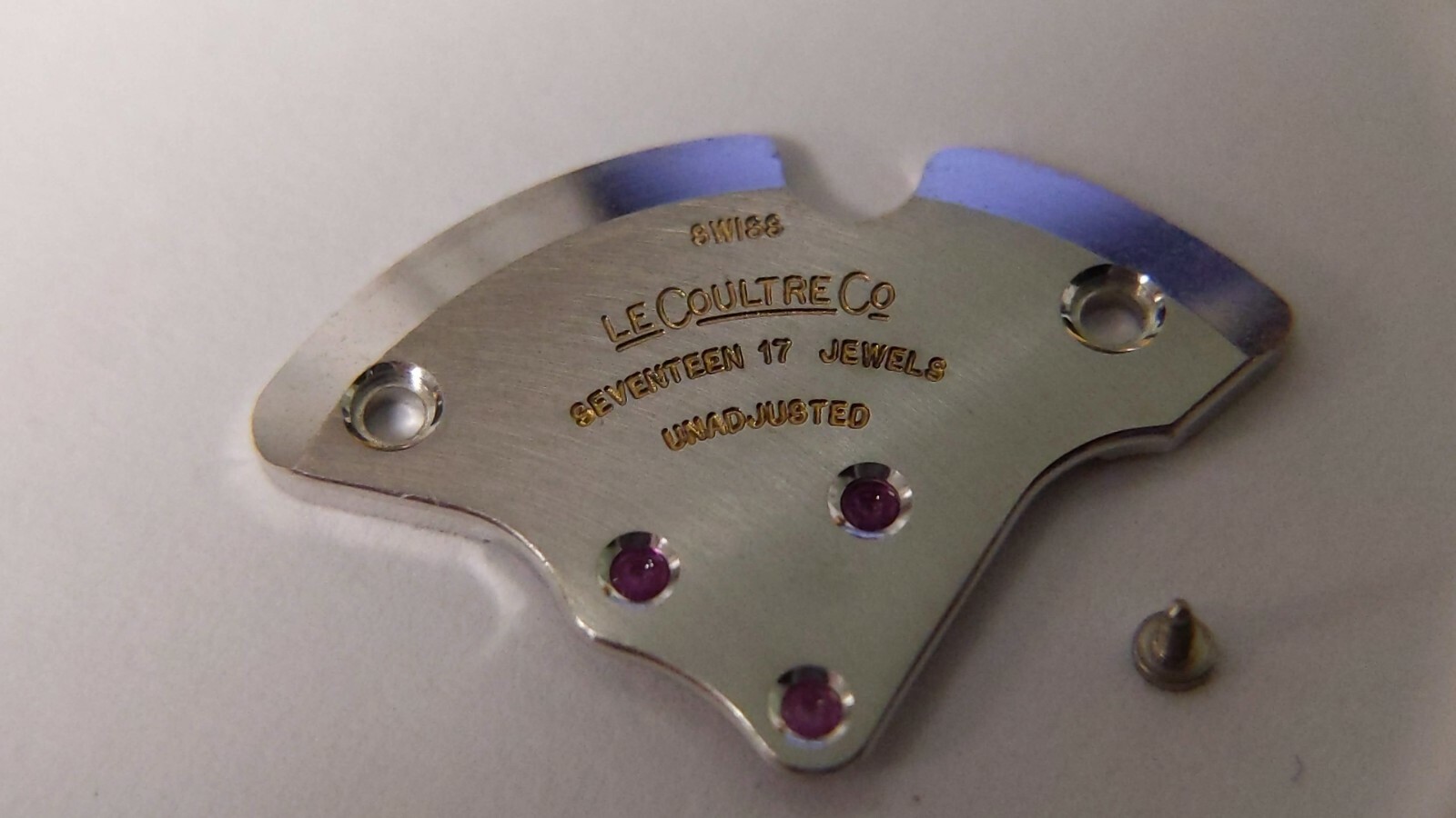 Lecoultre K866 BRIDGE and 2 SCREWS great condition, pre-owned for watch repair