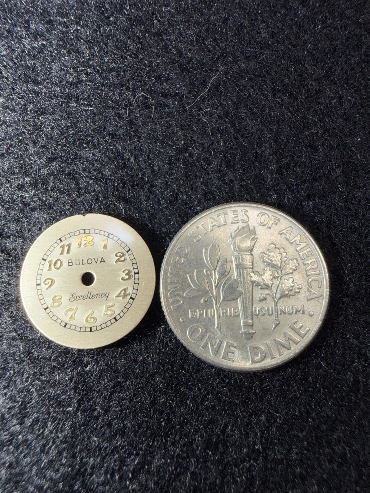 Vintage Bulova Excellency Watch Dial Face Plate Only New Other Round Small
