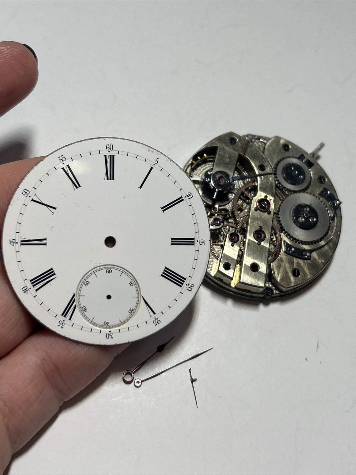 Collectible High Grade NO NAME Full Jewels Wolf Teeth Swiss Pocketwatc Movement