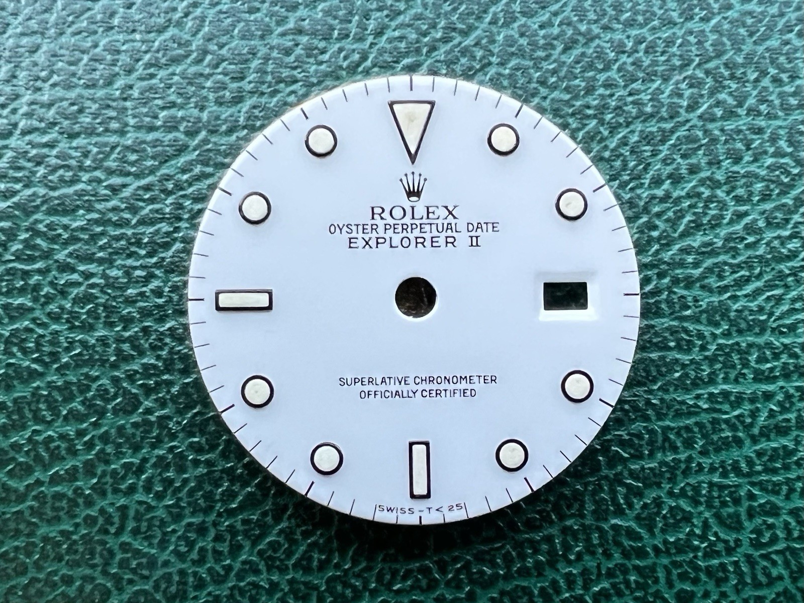 Authentic ROLEX Explorer II 16550 16570 40mm White Patina TRITIUM DIAL – OC#1243