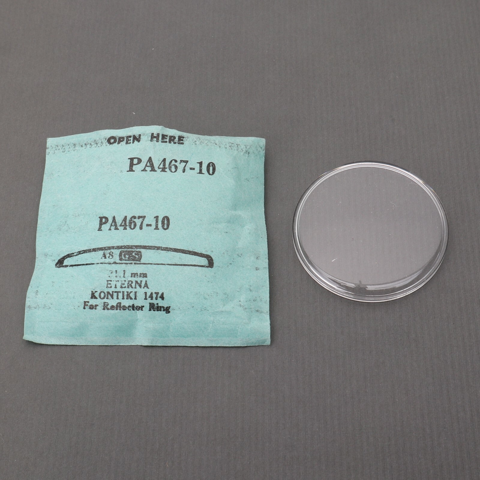 G-S Acrylic Watch Crystal PA467-10 For Eterna Kontiki 1474 – 31.1mm (PA1D5)