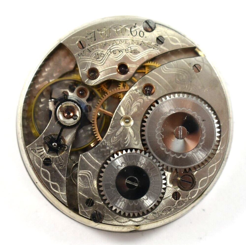 Vintage Waltham Grade 225 12s 15J OF Pocket Watch Movement lot.fa