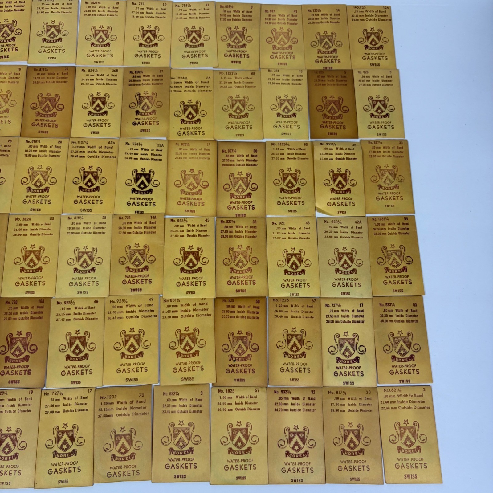 Borel Water-Proof Gaskets Vintage Swiss Watch Repair Parts Lot of 70 Unisex OS