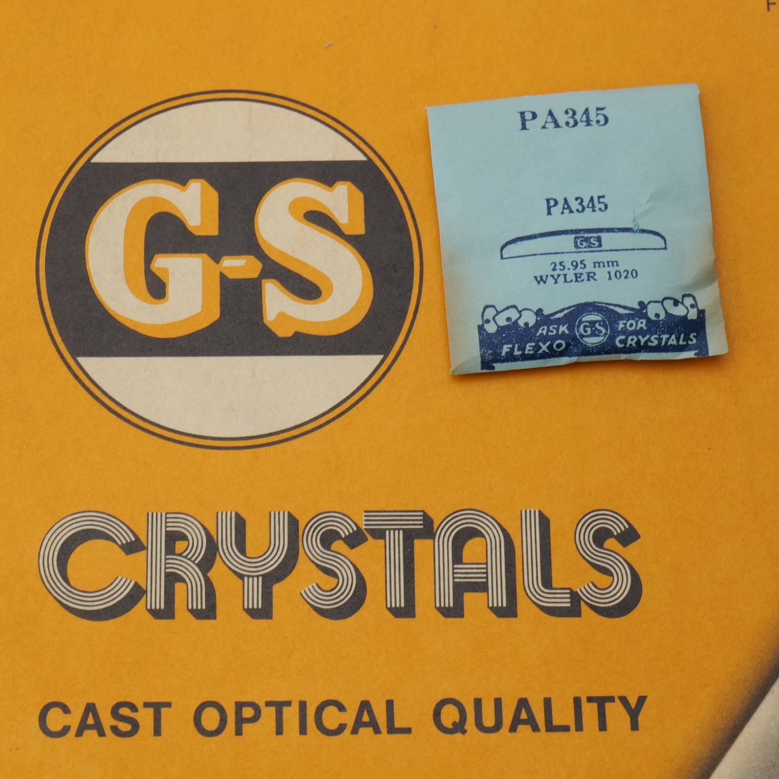 G-S Acrylic Watch Acrylic Crystal PA345 For Wyler 1020 – 25.95mm (PA1D7)