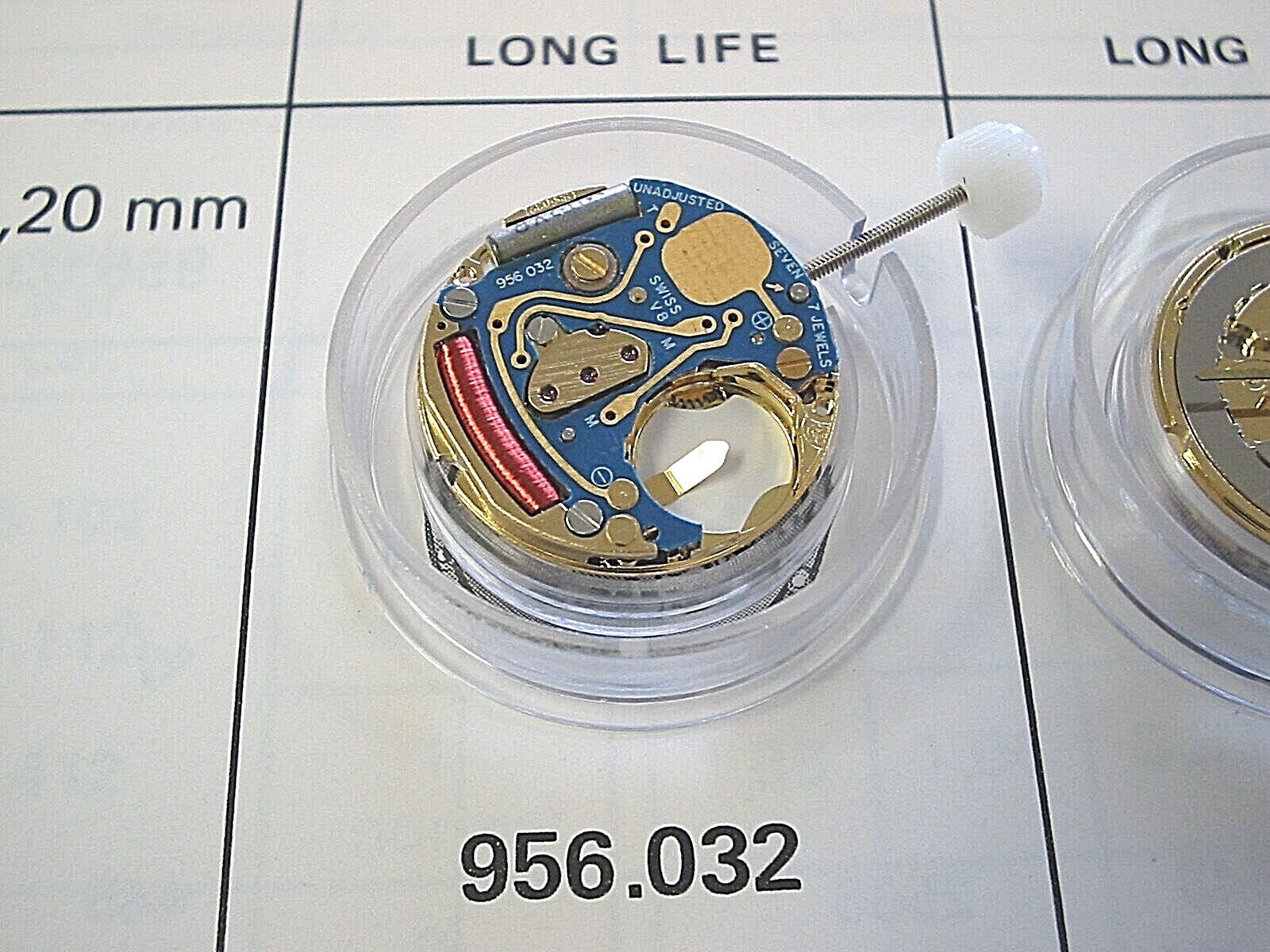 Rare, new, original ETA 956.032 watch movement. It can replace a 956.042. Swiss