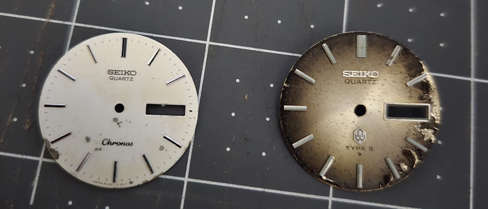 Genuine Vintage Seiko Dials. Lot of 2. PRE-OWNED
