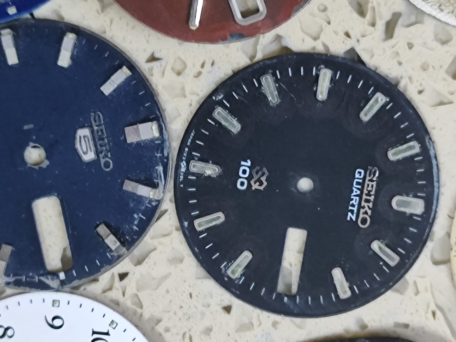Lot Vintage Dials Seiko /Tissot/Casio/Citizen/olma/ Lot 30 Dial Used &NOS