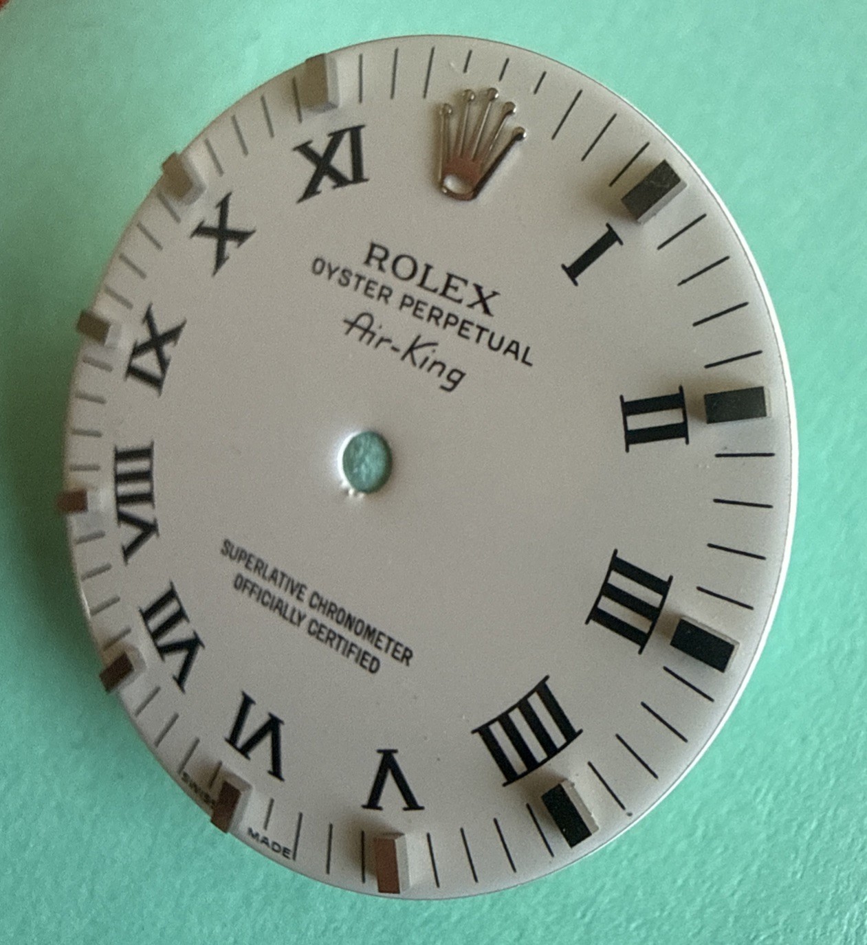 Genuine Rolex Ceramic Dial Silver Lum & Arabic Air-King 34mm 14000, 14200