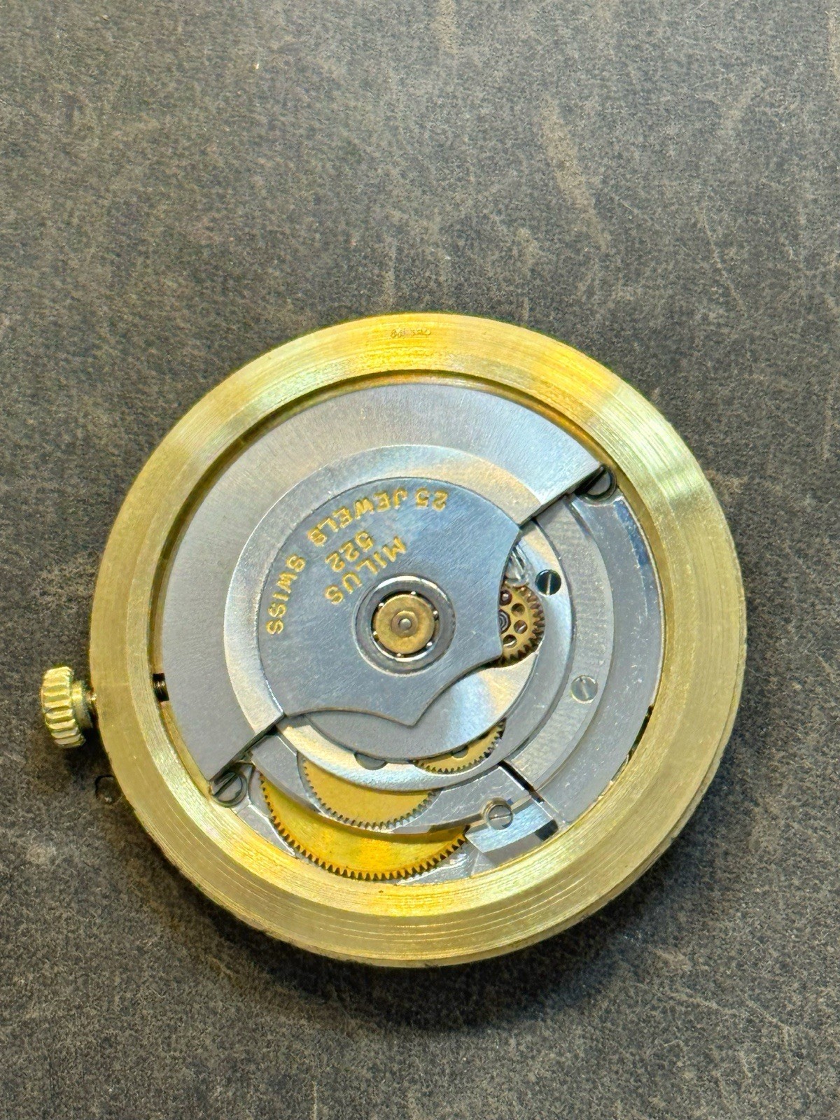 Vintage Milus Automatic Cal 522 Wrist Watch Movement Parts Working