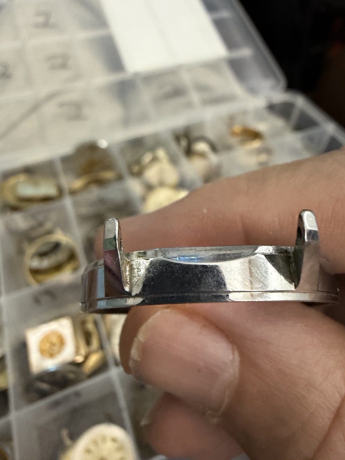35mm Silver Toned Watch Case Only For Restoration Project 1A