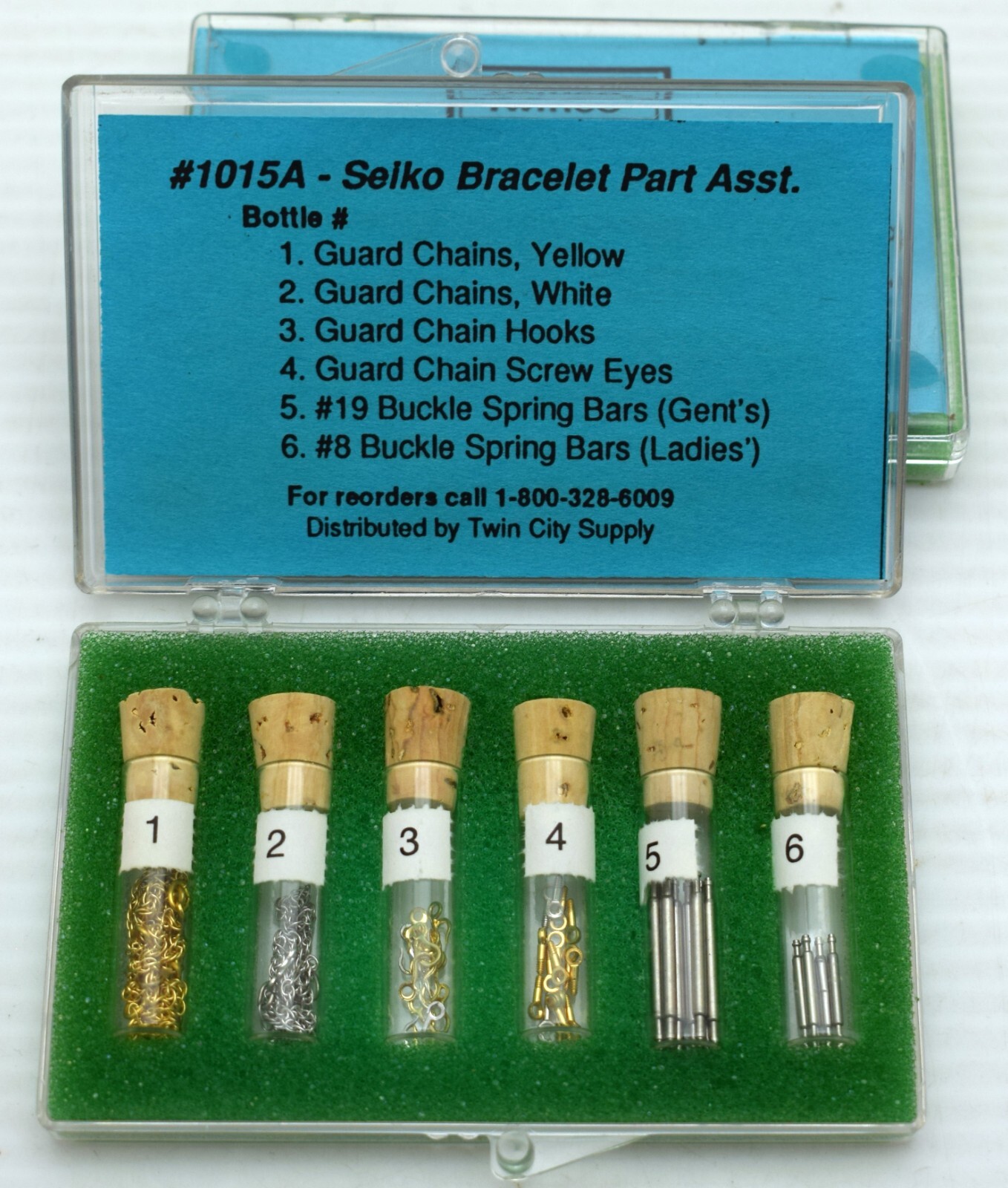 Seiko Bracelet Parts Assortment #1015A ~ 48-pcs Safety Chains Spring Bars & MORE