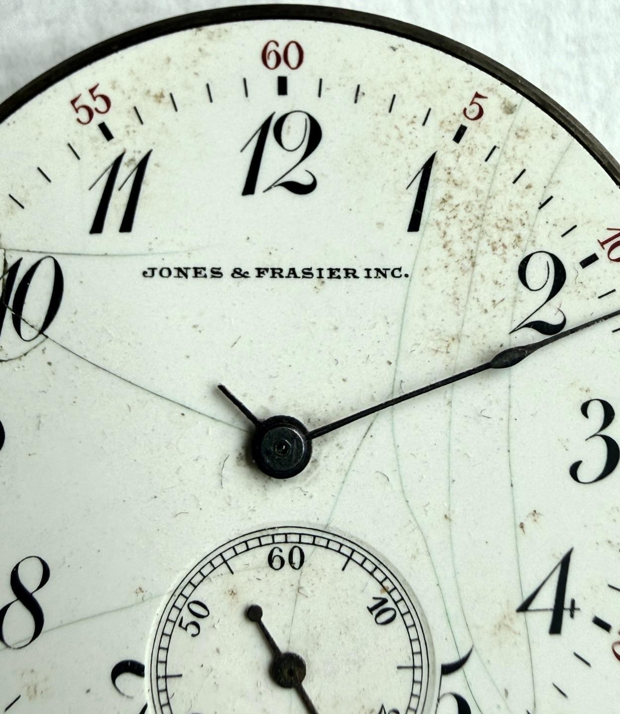 ANTIQUE 1905 LONGINES PRIVATE LABEL POCKET WATCH MOVEMENT 39.6MM FOR PARTS