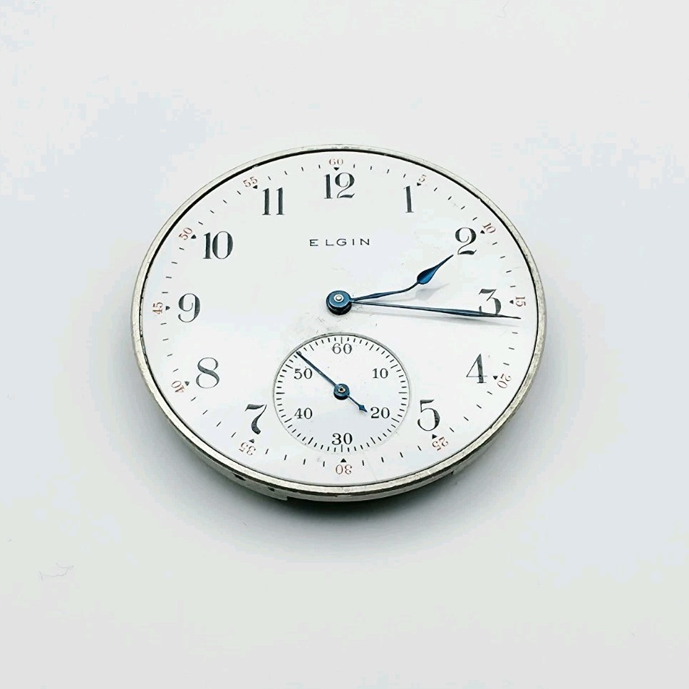 1916 Elgin Model 3 Grade 315 15J 12s Pocket Watch Movement For Repair