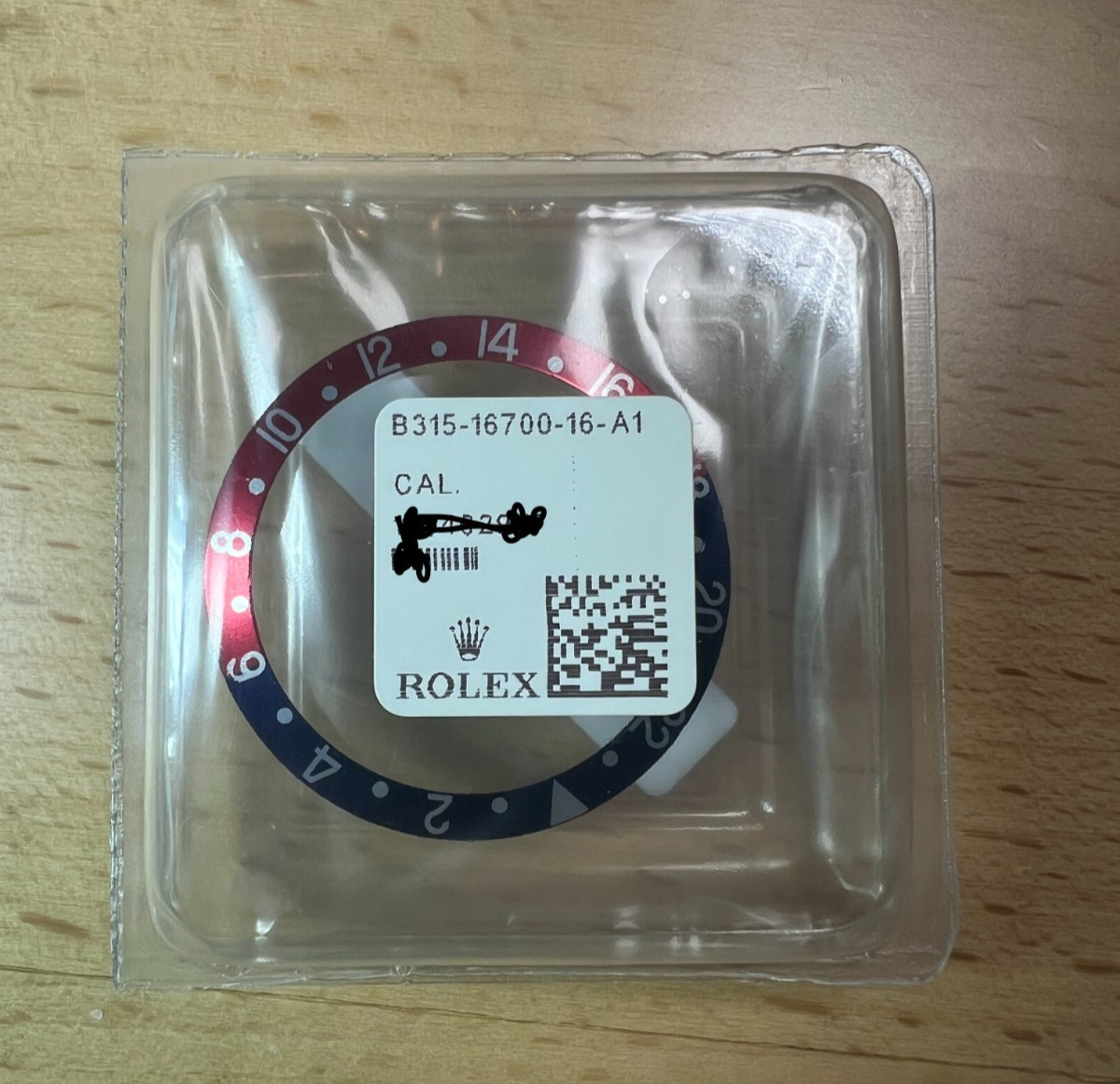 GENUINE Rolex Pepsi Bezel Insert Blue / Red New Authentic Original 315-16700-16