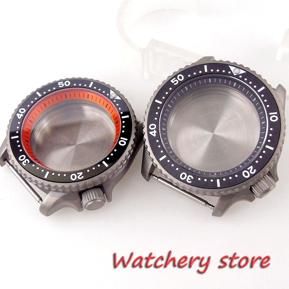 41mm 200m Waterproof Dive Titanium Watch Case For Men Fit NH35 NH36 Sapphire