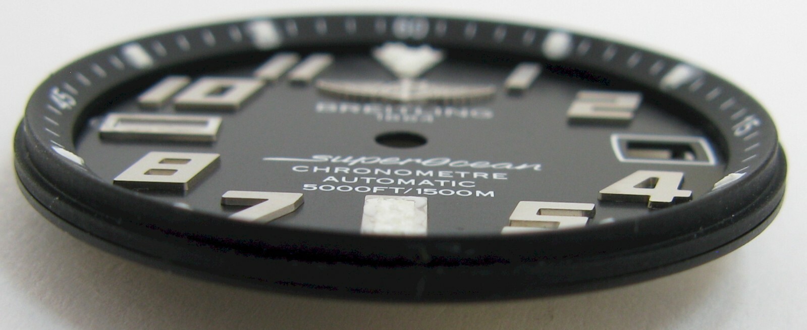 Black Dial Breitling Super Ocean chronometer 5000ft. with water marks …