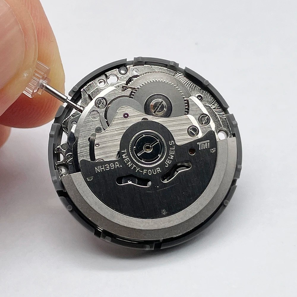 Genuine Seiko NH39 NH39A Automatic Watch Movement 24Jewel Open Heart Japan Stem