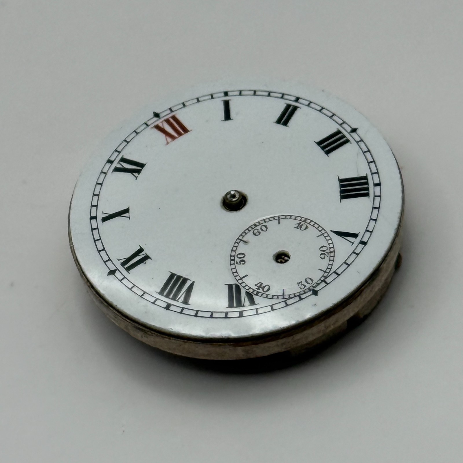 Unidentified Watch Movement Swiss Sub Seconds Manual Wind Parts Repair 24.7mm