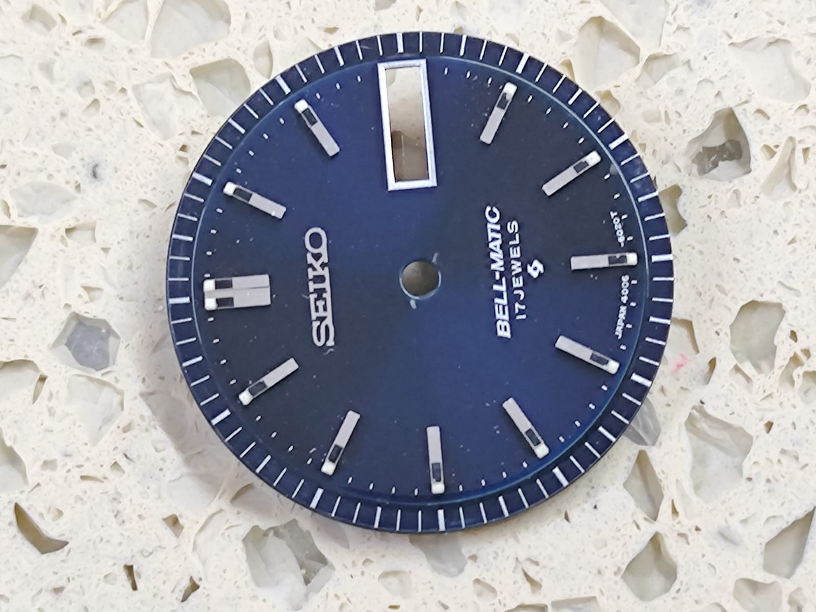 Original SEIKO Bell-Matic 4006-6030/6031 Part BLUE DIAL & INNER dial Ring NOS