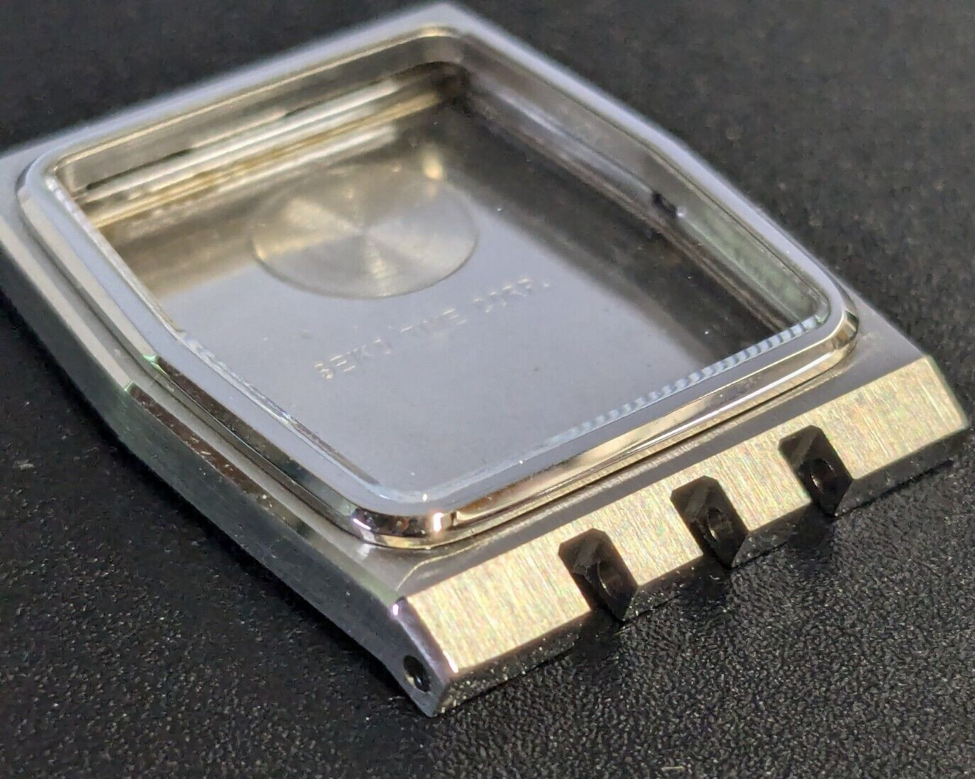 Vintage Men’s Seiko White/Silver Tone Watch Case & Crystal 5931-5039