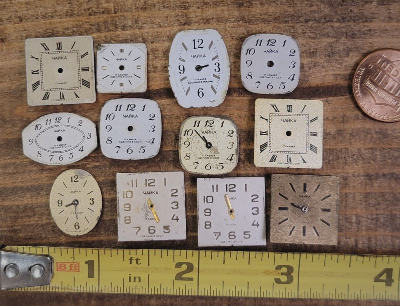 Lot of 12 Vintage CHAIKA Watch Dial / Watch Faces Steam-Punk & Jewelry Crafting