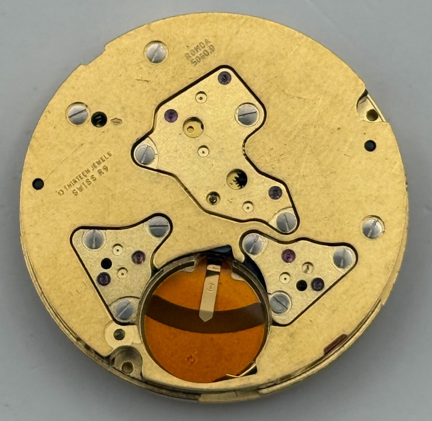 Ronda 5040.D Watch Movement Quartz Swiss R9 13 Jewels Vintage Parts 28.5mm