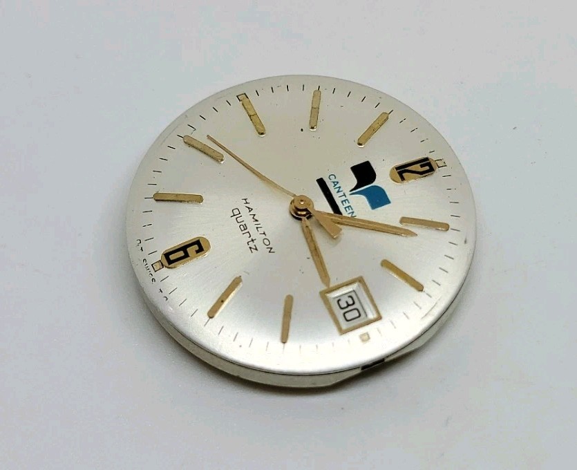 Vintage Hamilton 706 7J Canteen Quartz Wrist Watch Movement For Parts Or Repair