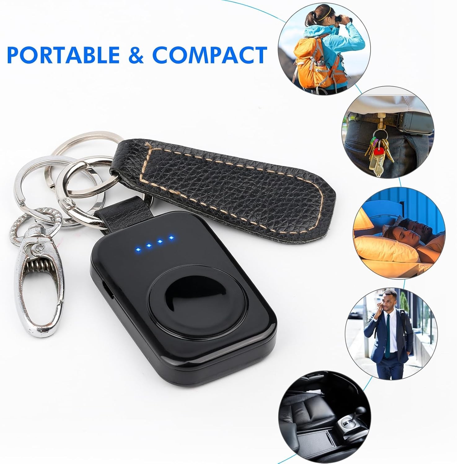 Portable Wireless Magnetic Charger For Apple Watch iWatch Power Bank Keychain