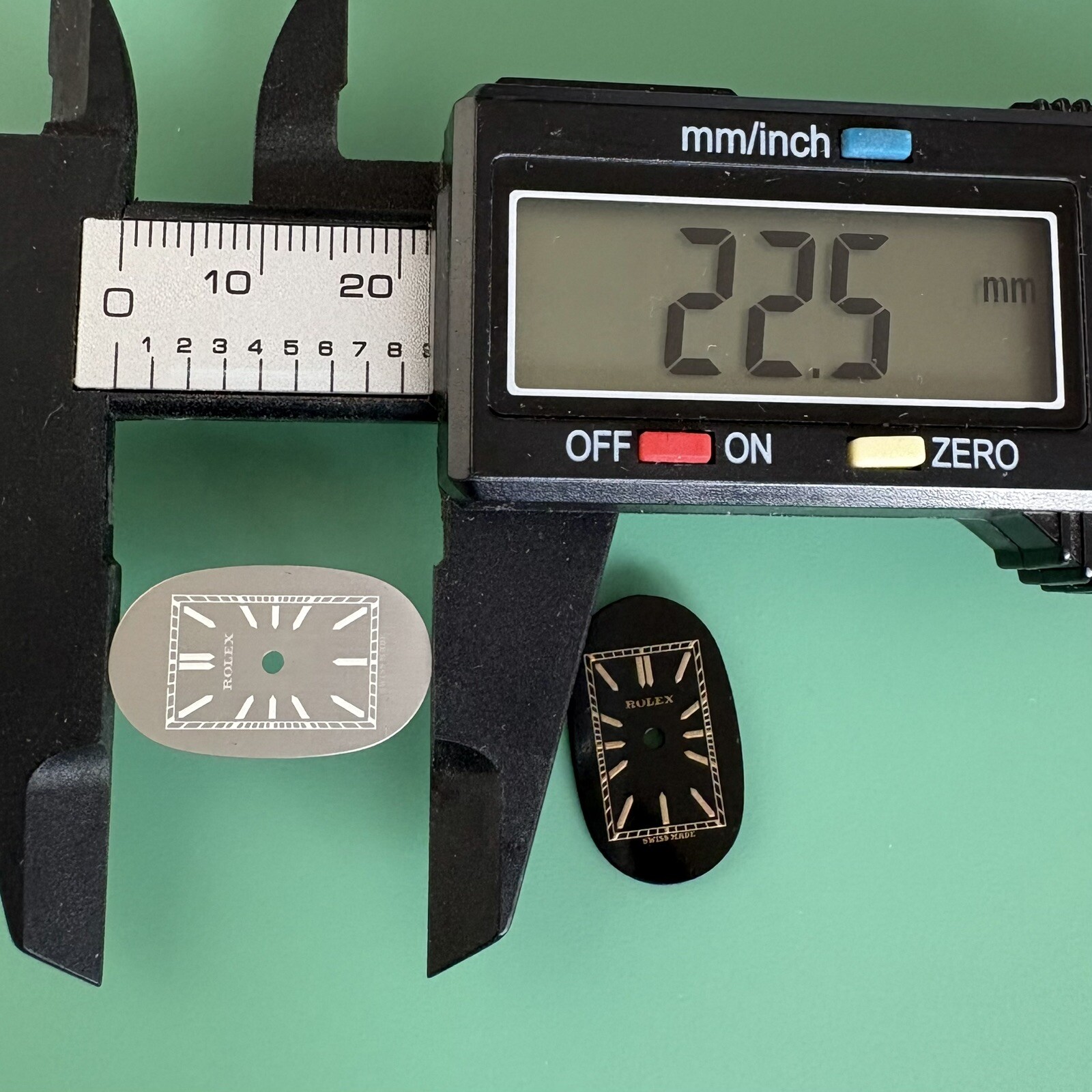 2 Original Rolex Watch Dials Black Gray Lot For Parts Repair