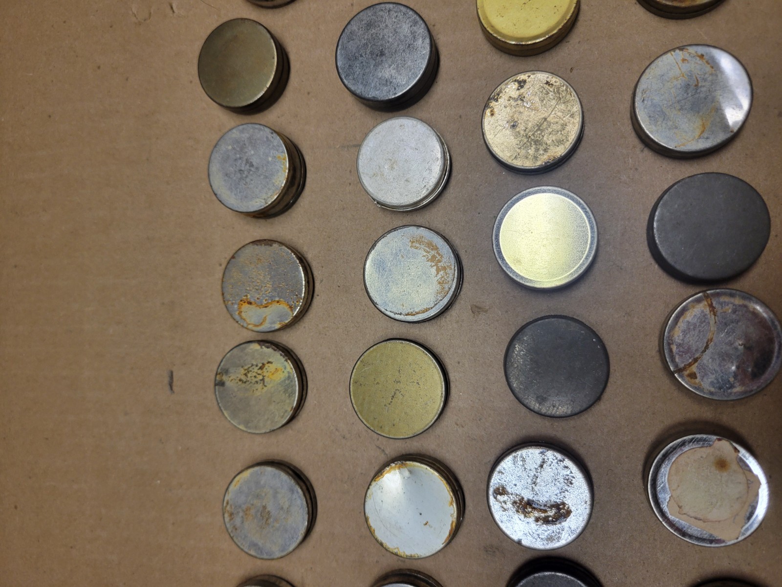 42 Watchmaker Tins for Parts or Movements Complete with Lids 1 1/4” Wide LT4