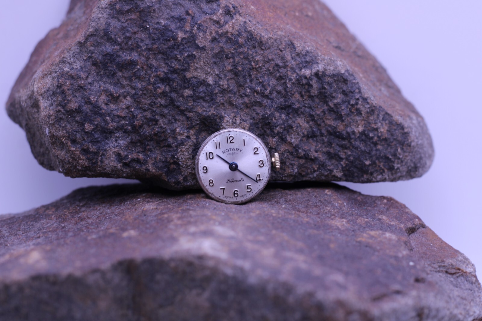 ROTARY 21j FONTAINMELON 34-21 SWISS WATCH MOVEMENT 17.3mm FOR REPAIR (FN)