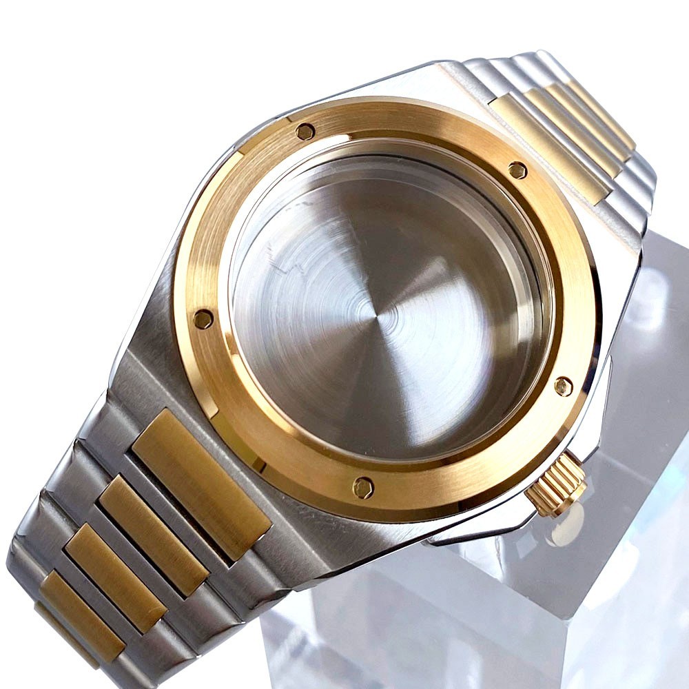 Tandorio 40mm Stainless Steel 10ATM Sapphire Glass Watch Case Fit NH35 ETA2824