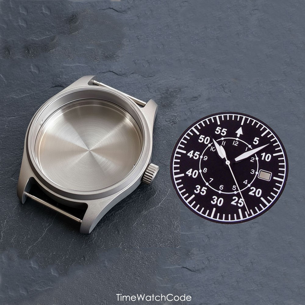 Titanium NH35 Pilot Watch Case 39mm for NH36/38 PT5000 ETA2824 SW200 Miyota8215
