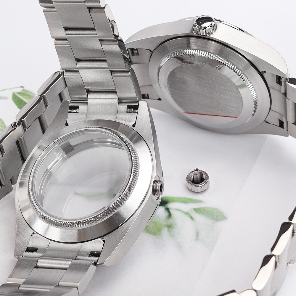 Sapphire Date Watch Cases 36mm/39mm+ Bracelet Oyster Fluted For Seiko NH35 NH36