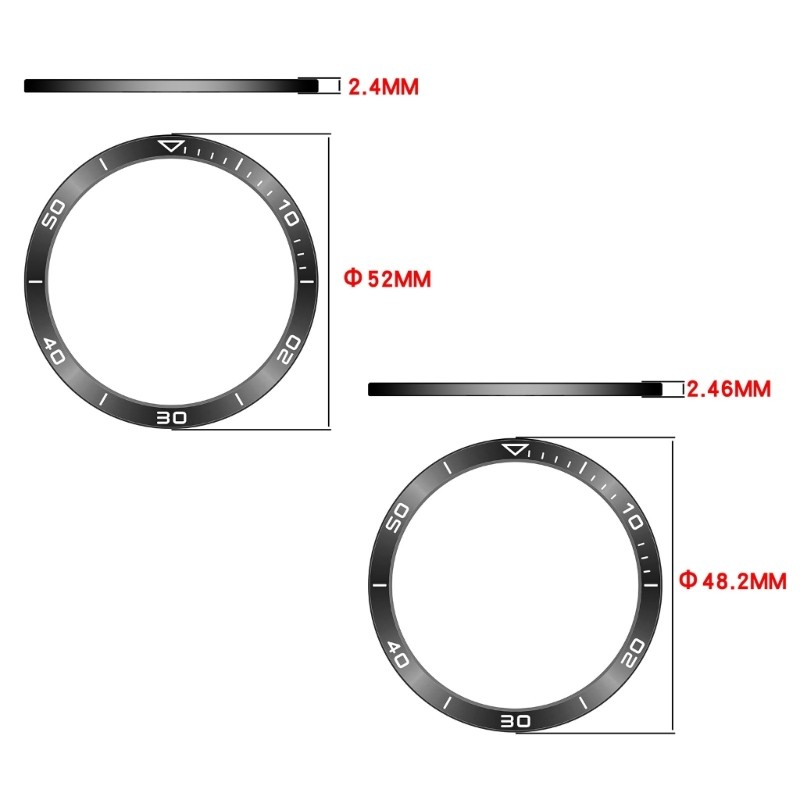 Bezel for SOLAR 51mm/Dedicated 47mm 51mm Scratch Resistant Metal Design